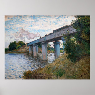 Poster Claude Monet - Le pont ferroviaire à Argenteuil