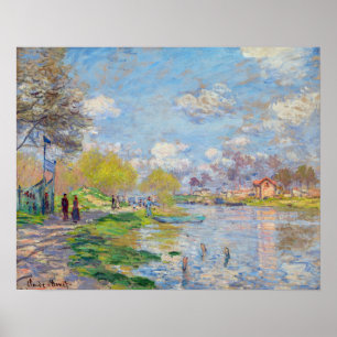Poster Claude Monet - Le Printemps au bord de la Seine