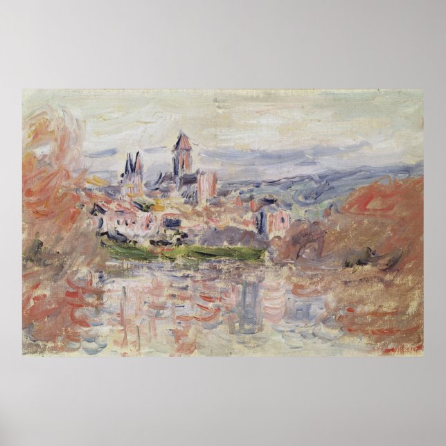 Poster Claude Monet | Le village de Vetheuil, vers 1881 (Devant)