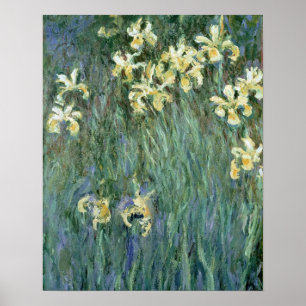 Poster Claude Monet les iris jaunes