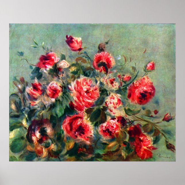 Poster Claude Monet - Les roses de Vargemont (Devant)