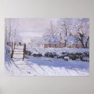 Poster Claude Monet Les terres d'oiseaux d'hiver d