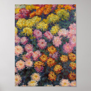 Poster Claude Monet - Lit De Chrysanthèmes
