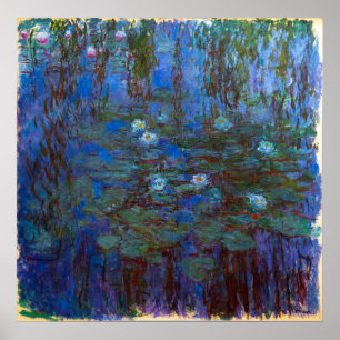 Poster Claude Monet - Lys d'Eau Bleue