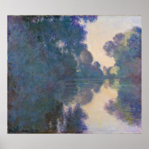 Poster Claude Monet Matin sur la Seine près de Giverny