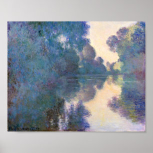 Poster Claude Monet Matin sur la Seine près de Giverny