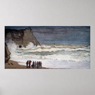 Poster Claude Monet - Mer Noire à Etretat