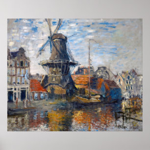 Poster Claude Monet - Moulin à vent, Amsterdam