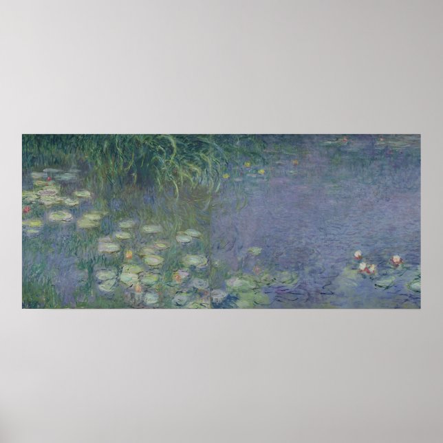 Poster Claude Monet | Nénuphar : Matin, 1914-18 (Devant)