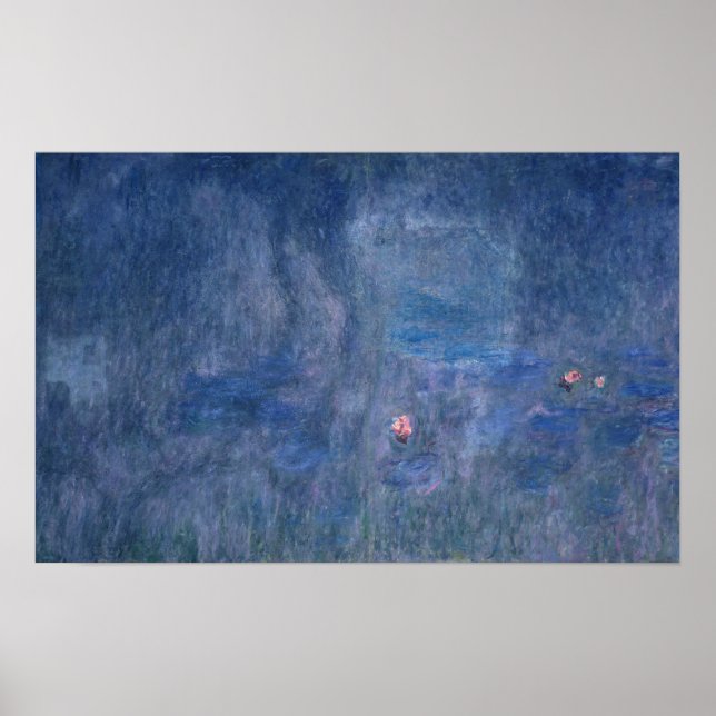 Poster Claude Monet | Nénuphars : Réflexions des arbres (Devant)