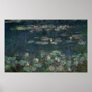 Poster Claude Monet   Nénuphars : Réflexions vertes