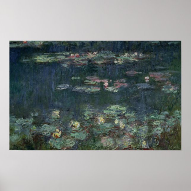 Poster Claude Monet | Nénuphars : Réflexions vertes (Devant)