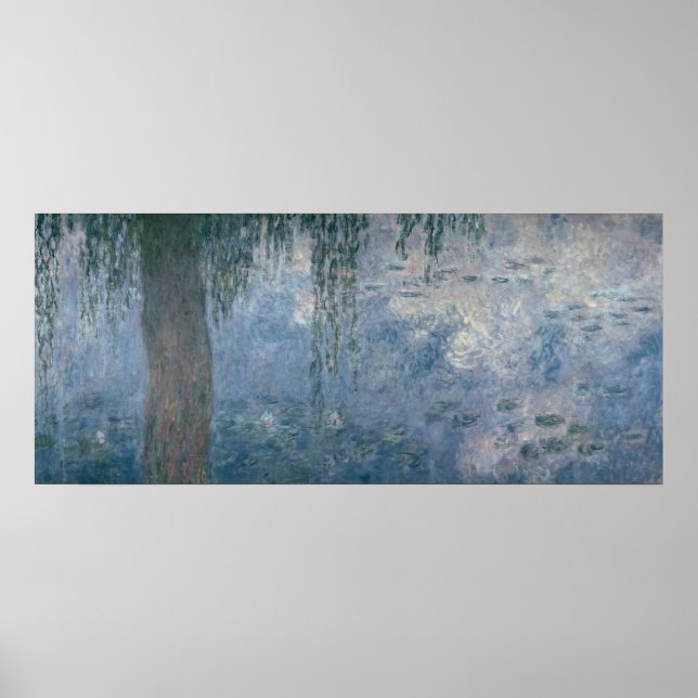 Poster Claude Monet | Nénuphars : Willows pleurs, 1914 (Devant)