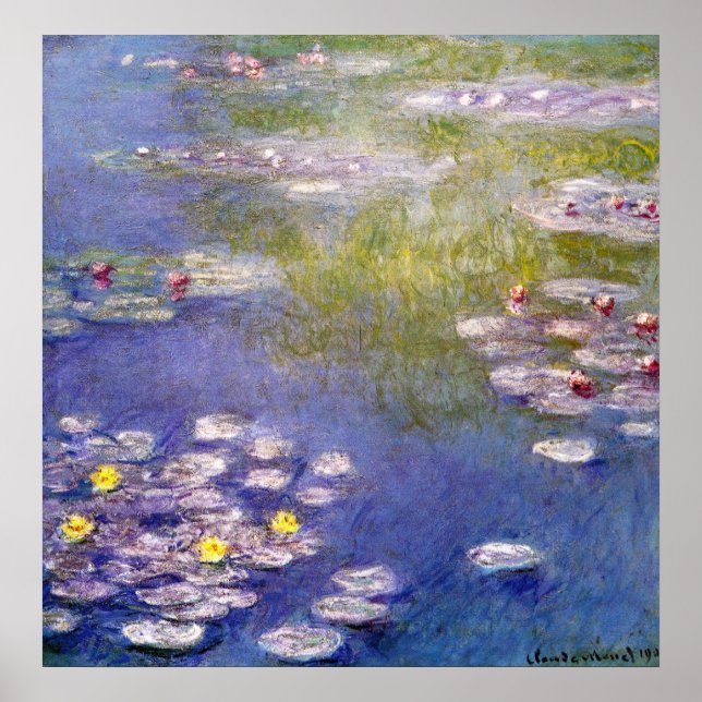 Poster Claude Monet - Nymphéas à Giverny (Devant)