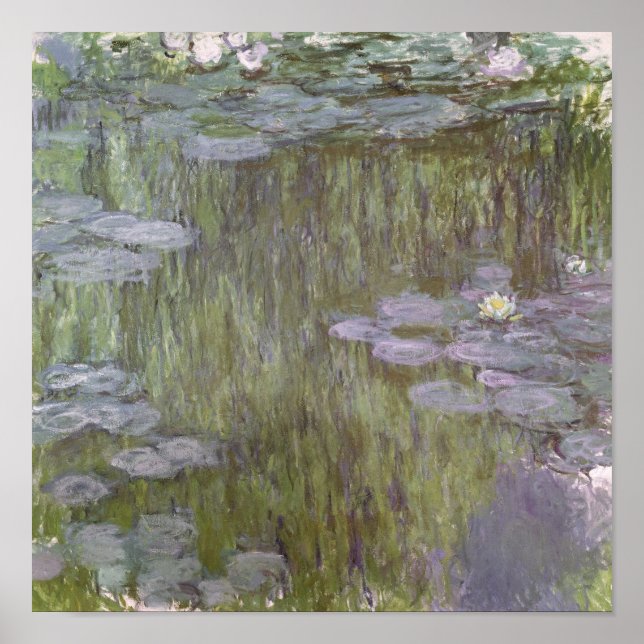Poster Claude Monet | Nympheas à Giverny, 1918 (Devant)