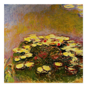 Poster Claude Monet - Nymphéas, Jaune,