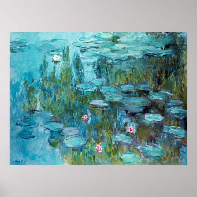 Poster Claude Monet Nymphéas Nymphéas Nymphéas Etang Fleu (Devant)