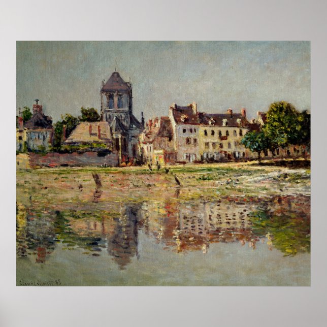 Poster Claude Monet | Par la rivière à Vernon, 1883 (Devant)