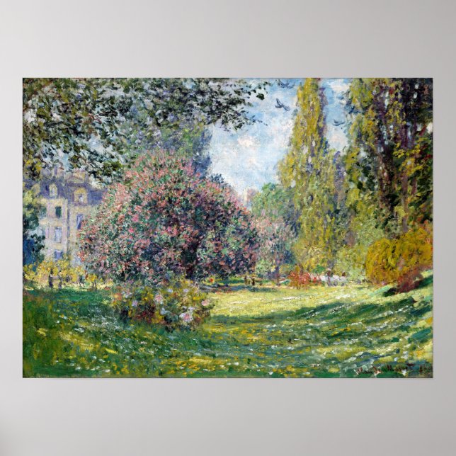Poster Claude Monet Paysage Le Parc Monceau (Devant)