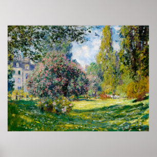 Poster Claude Monet, Paysage, Le Parc Monceau, 1876