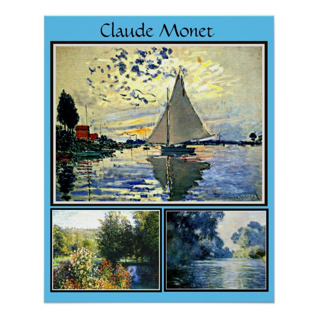 Poster Claude Monet peinture célèbre (Devant)