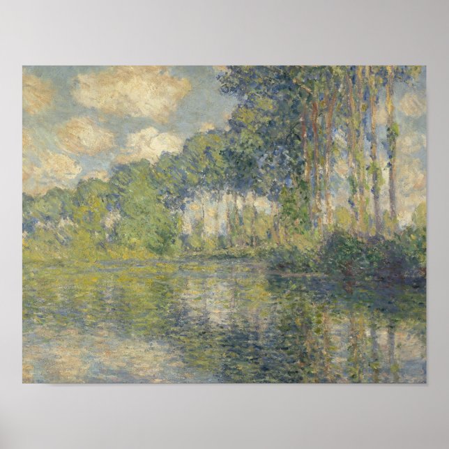 Poster Claude Monet - Poplars sur l'épte (Devant)