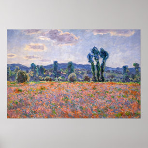 Poster Claude Monet - Poppy Field 1890 (Giverny)