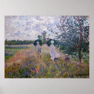 Poster Claude Monet - Promenade près d'Argenteuil