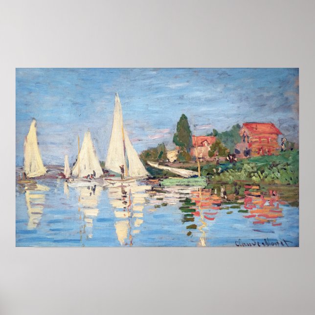 Poster Claude Monet - Regattas à Argenteuil (Devant)
