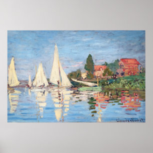 Poster Claude Monet - Regattas at Argenteuil