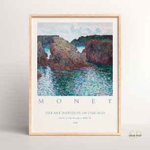 Poster Claude Monet Rocks at Port Goulphar Art Print
