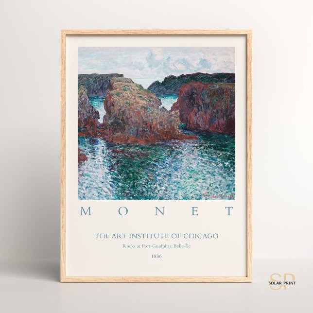 Poster Claude Monet Rocks at Port Goulphar Art Print (Créateur téléchargé)