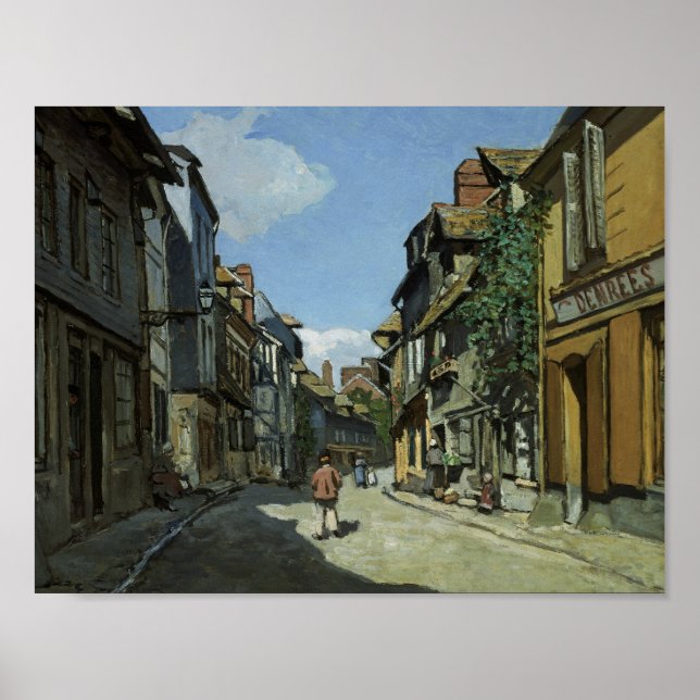 Poster Claude Monet - Rue de la Bavole, Honfleur (Devant)