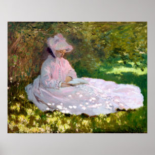 Poster Claude Monet Springtime Impressionnisme peinture