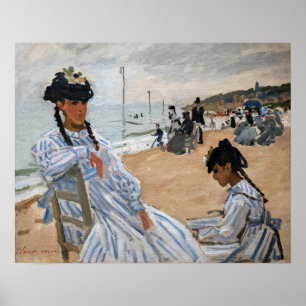 Poster Claude Monet - Sur la Plage à Trouville