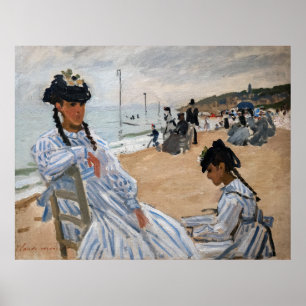 Poster Claude Monet - Sur la plage à Trouville