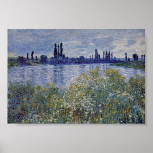 Poster Claude Monet - Sur la rive de la Seine à Vetheuil