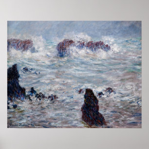 Poster Claude Monet - Tempête au large de la côte Belle-Î