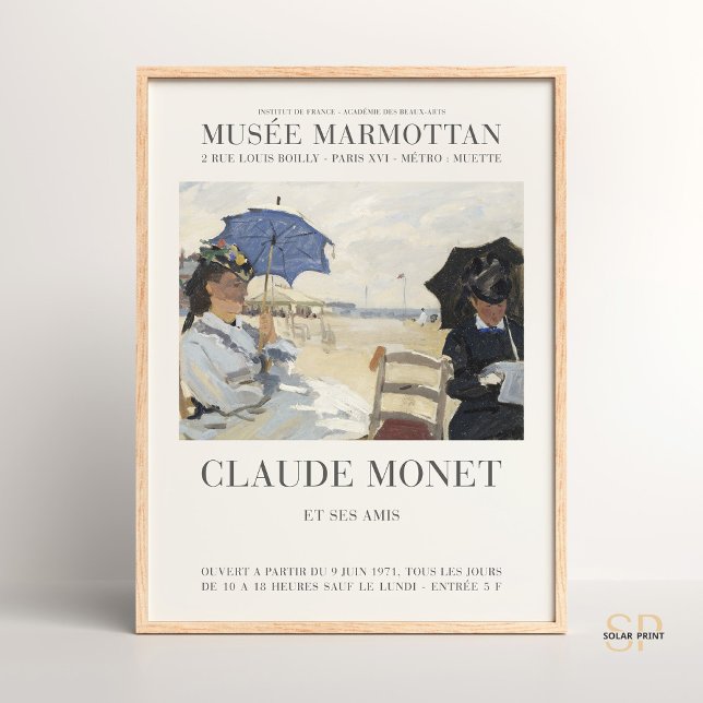 Poster Claude Monet The Beach at Trouville Art Print (Créateur téléchargé)