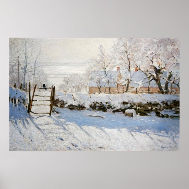 Poster CLAUDE MONET - The Magpie (1868-1869) (Devant)