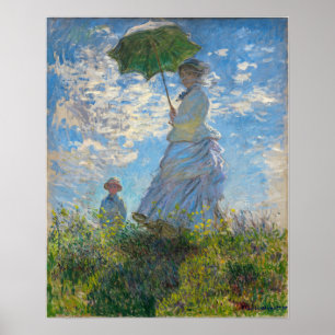 Poster Claude Monet - The Promenade, Woman with a Parasol