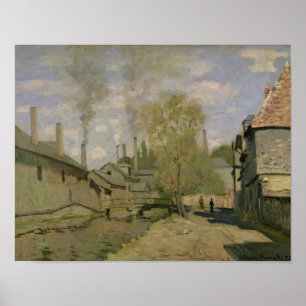 Poster Claude Monet   The Stream of Robec at Rouen, 1872