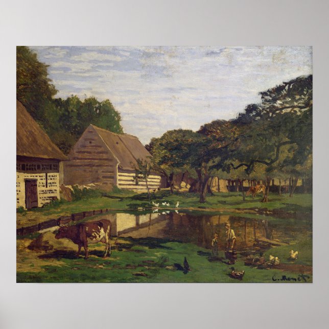 Poster Claude Monet | Une ferme en Normandie (Devant)