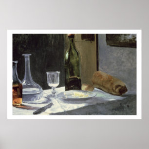 Poster Claude Monet   Vie morte avec bouteilles