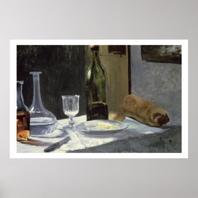 Poster Claude Monet | Vie morte avec bouteilles (Devant)