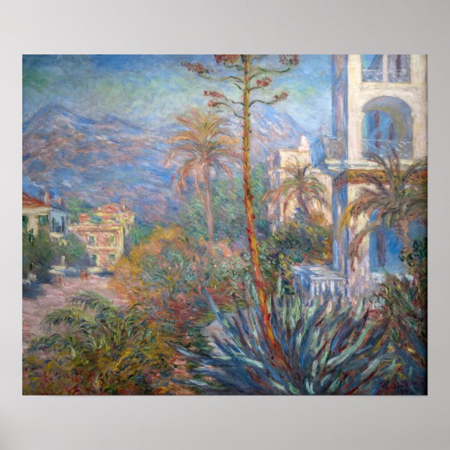 Poster Claude Monet - Villas à Bordighera (Devant)