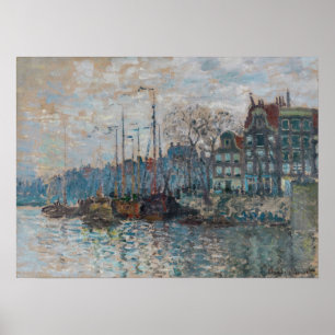 Poster Claude Monet - Vue d'Amsterdam