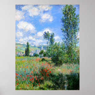 Poster Claude Monet, Vue de Vé theuil, 1880