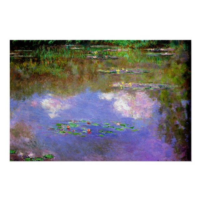 Poster Claude Monet - Water-Lilies, The Clouds, (Devant)