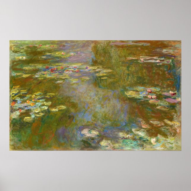Poster Claude Monet - Water Lily Pond 1917 (Devant)